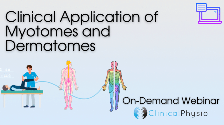 Clinical Application of Myotomes and Dermatomes Biology Diagrams