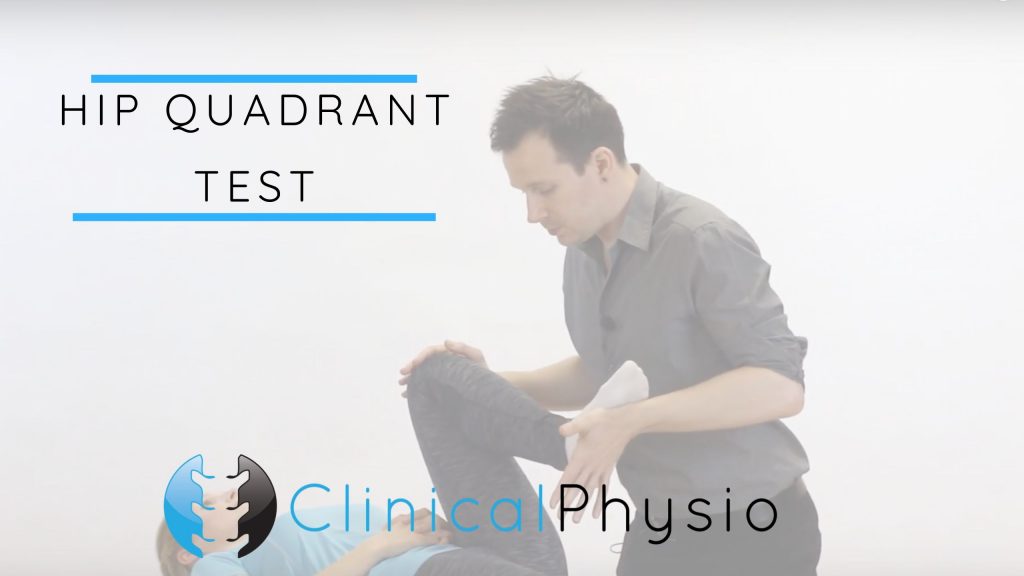 Hip Quadrant Test Clinical Physio